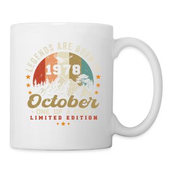 Oktober 1978 - Geburtstag im Oktober 1978 - Tasse - Weiß - Rechts