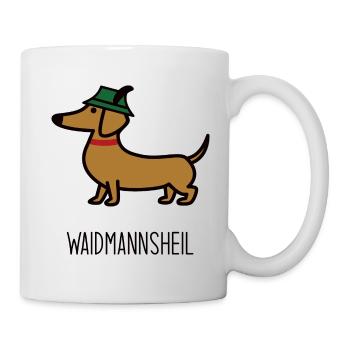 Waidmannsheil Dackel - Tasse - Weiß - Rechts