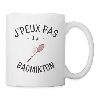 J'Peux pas j'ai Badminton - Mug blanc - blanc - Droite