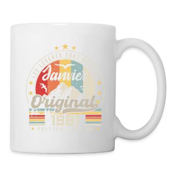 Janvier 1981 Vintage Rétro Anniversaire 1981 - Mug blanc - blanc - Droite