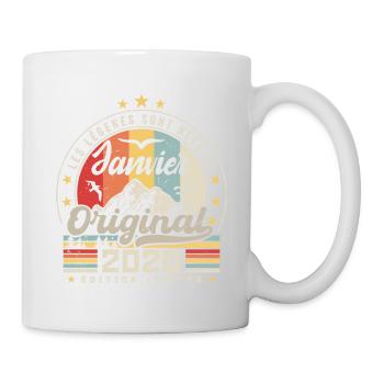 Janvier 2020 Vintage Rétro Anniversaire 2020 - Mug blanc - blanc - Droite