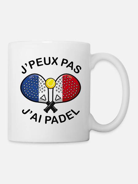 J'peux pas j'ai Padel France Humour Padeliste - Mug blanc - blanc