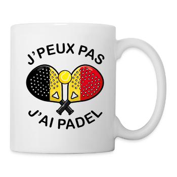 J'peux pas j'ai Padel Belgique Humour Padeliste - Mug blanc - blanc - Droite