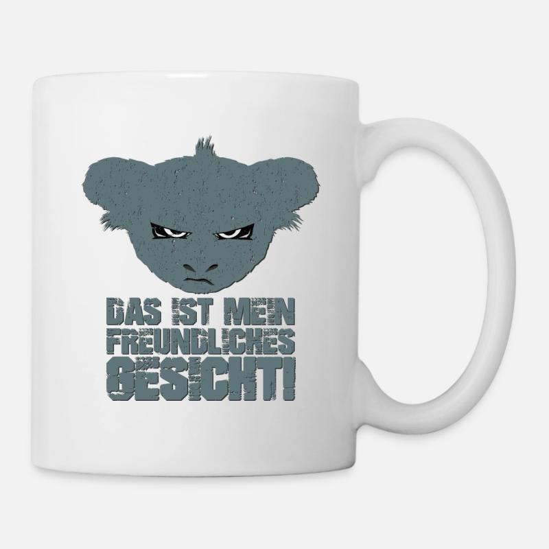 Das ist mein freundliches Gesicht - böser Koalabär - Tasse - Weiß