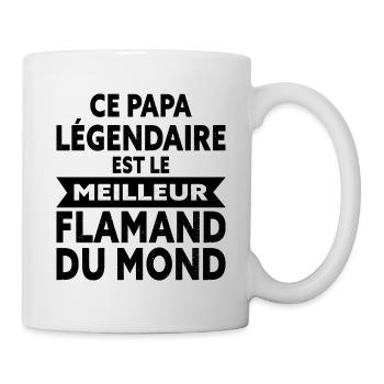 Ce Papa Légendaire Est Le Meilleur FLAMAND Du Mond - Mug blanc - blanc - Droite