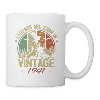 Die Legenden wurden 1941 geboren - 83. Geburtstag - Tasse - Weiß - Rechts