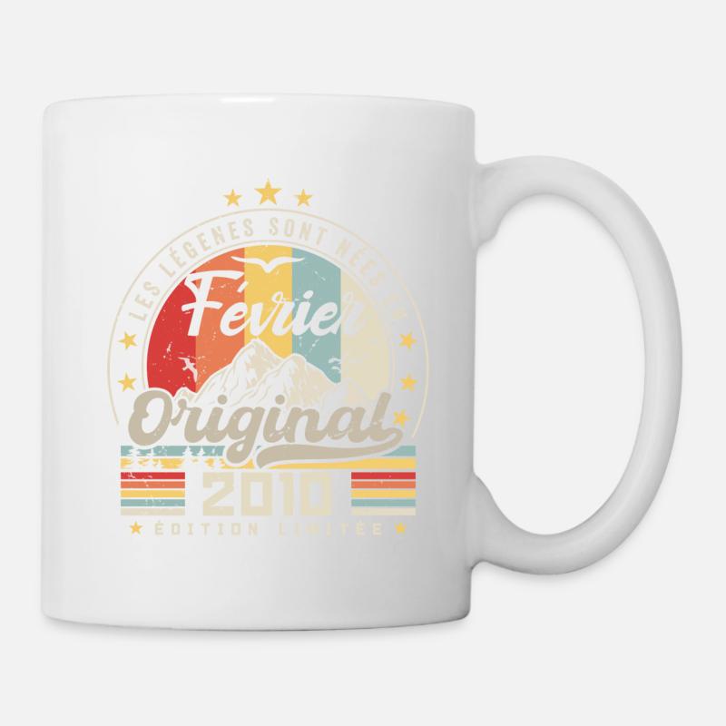 Februar 2010 Geschenk zum 14. Geburtstag Februar 2010 - Tasse - Weiß