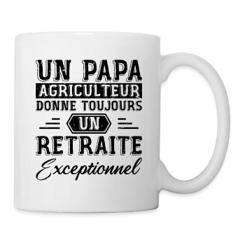 A farmer dad gives an exceptional retiree - Mug - white - Right