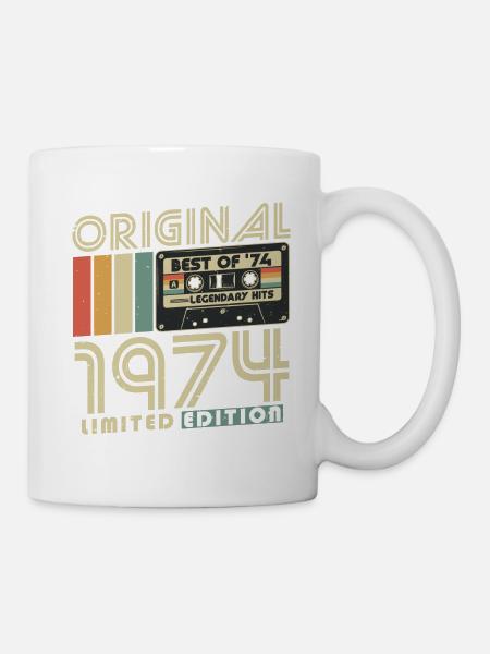 Original 1974 Jahrgang Vintage Geburtstag Retro - Tasse - Weiß