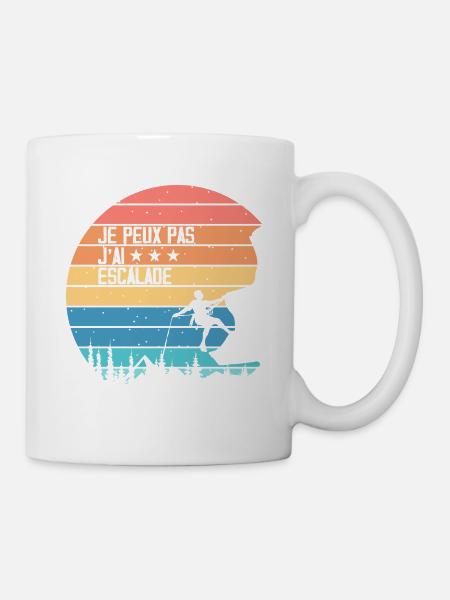 Je Peux Pas J'ai Escalade - Mug blanc - blanc
