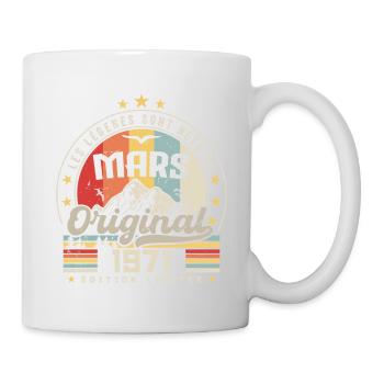 Vintage Mars 1971 Cadeau D'anniversaire 53 Ans - Mug blanc - blanc - Droite