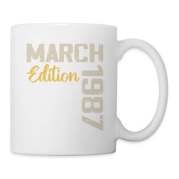 März 1987 Geburtstagsgeschenk März 1987 - Tasse - Weiß - Rechts