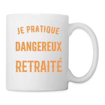 Le métier le plus dangereux du monde retraite - Mug blanc - blanc - Droite