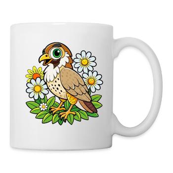 Ein sanfter Falke - Tasse - Weiß - Rechts
