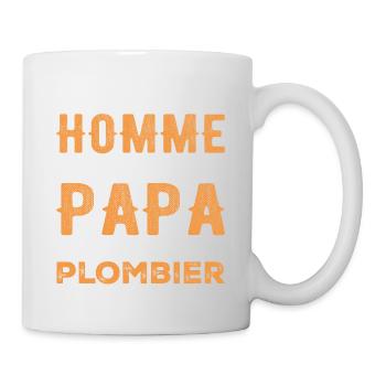 Ein echter Mann ist nur ein Vater und ein Feuerwehrmann - Tasse - Weiß - Rechts
