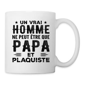 A Real Man Is Only Dad and Plasterer - Mug - white - Right