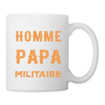 A Real Man Is Only a Dad and a Military - Mug - white - Right