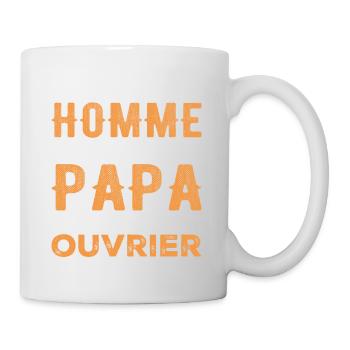 A Real Man Is Only a Dad and a Worker - Mug - white - Right