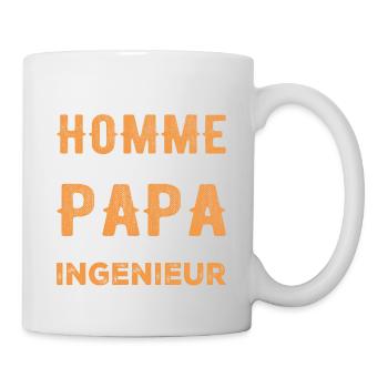 Ein echter Mann ist nur ein Vater und ein Ingenieur - Tasse - Weiß - Rechts