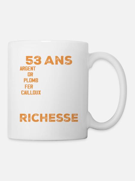 53 Ans Cadeau D'anniversaire Drôle Cadeau 53 ans - Mug blanc - blanc