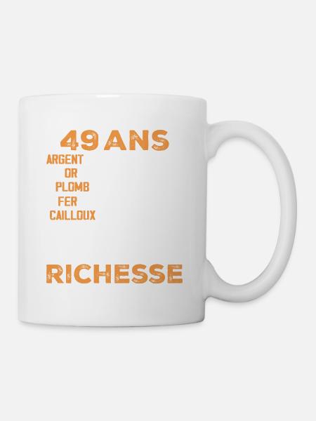49 Ans Cadeau D'anniversaire Drôle Cadeau 49 ans - Mug blanc - blanc