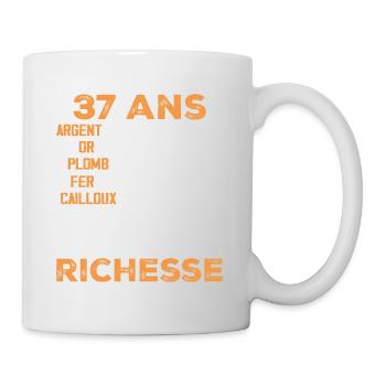 37 Jahre alt lustiges Geburtstagsgeschenk 37 Jahre altes Geschenk - Tasse - Weiß - Rechts