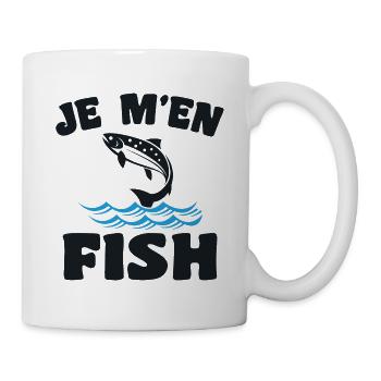 Ich fische nicht. Lustiges Fischergeschenk zum Angeln - Tasse - Weiß - Rechts