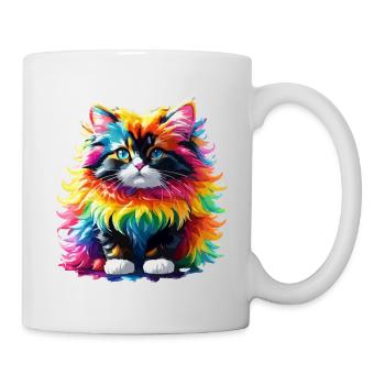 Cat Cat Rainbow Cute Cute Kids - Mug - white - Right