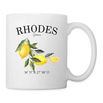Rhodes - Grèce - Dodécanèse - Vacances - Voyages - Mug blanc - blanc - Droite