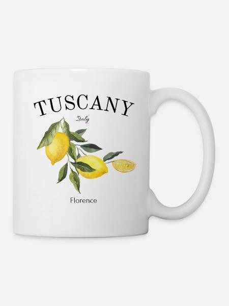 Toskana - Italien - Urlaub - Zitrone - Italia - Tasse - Weiß