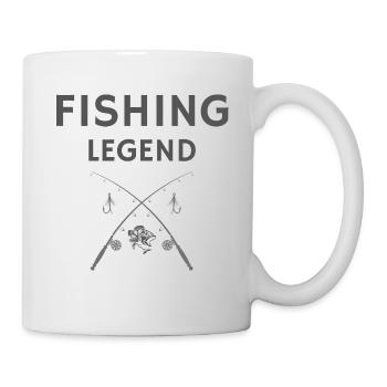 fishing legend fisherman fishing - Tasse - Weiß - Rechts