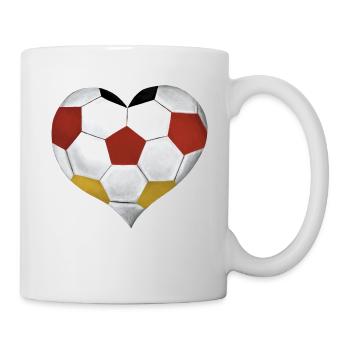 Cœur pour le football - Mug blanc - blanc - Droite