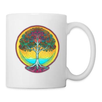 Arbre du monde germanique et viking Yggdrasil - Mug blanc - blanc - Droite