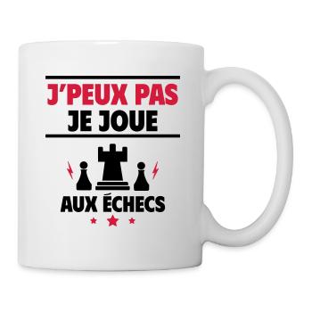 Je joue aux échecs - Mug blanc - blanc - Droite