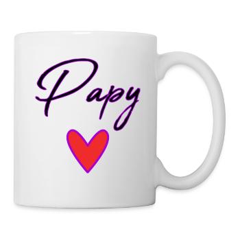 PAPY. PAPA. FÊTE DES PÈRES. BONNE FÊTE PAPA - Mug blanc - blanc - Droite