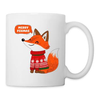 Fuchs und winter - Tasse - Weiß - Rechts