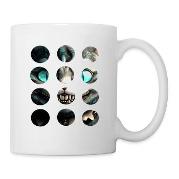 Chat sous le tee-shirt - Mug blanc - blanc - Droite
