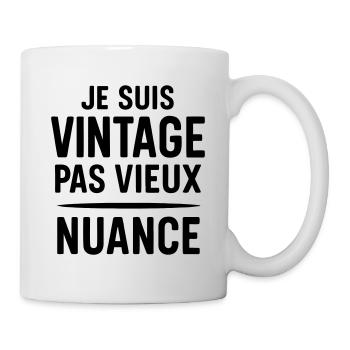 Vintage Pas vieux Nuance cadeau anniversaire - Mug blanc - blanc - Droite