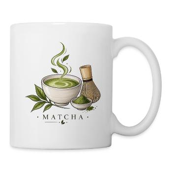 Matcha Ritual Illustration - Tasse - Weiß - Rechts