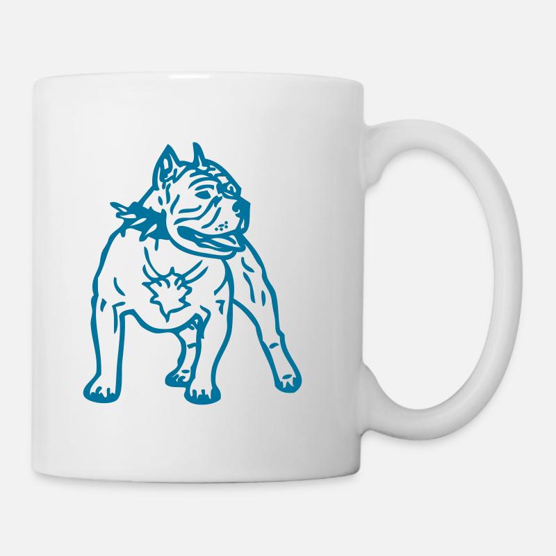 pitbull - www.dog-power.nl - Tasse - Weiß