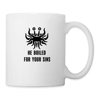 Er gekocht für deine Sünden. mit Schlaganfall - Tasse - Weiß - Rechts