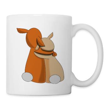 Hasen-Freundschaft - Tasse - Weiß - Rechts