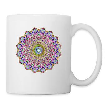 MANDALA YOGA MÉDITATION BOUDDHA T-SHIRT - Mug blanc - blanc - Droite