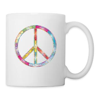 LA PAIX SIGNE YOGA MÉDITATION BOUDDHA T-SHIRT - Mug blanc - blanc - Droite