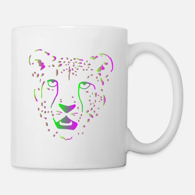 Gepard Raubkatze Afrika - Tasse - Weiß