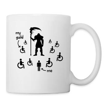 Awesome WoW Shirt: moi contre ma guilde au raid - Mug blanc - blanc - Droite