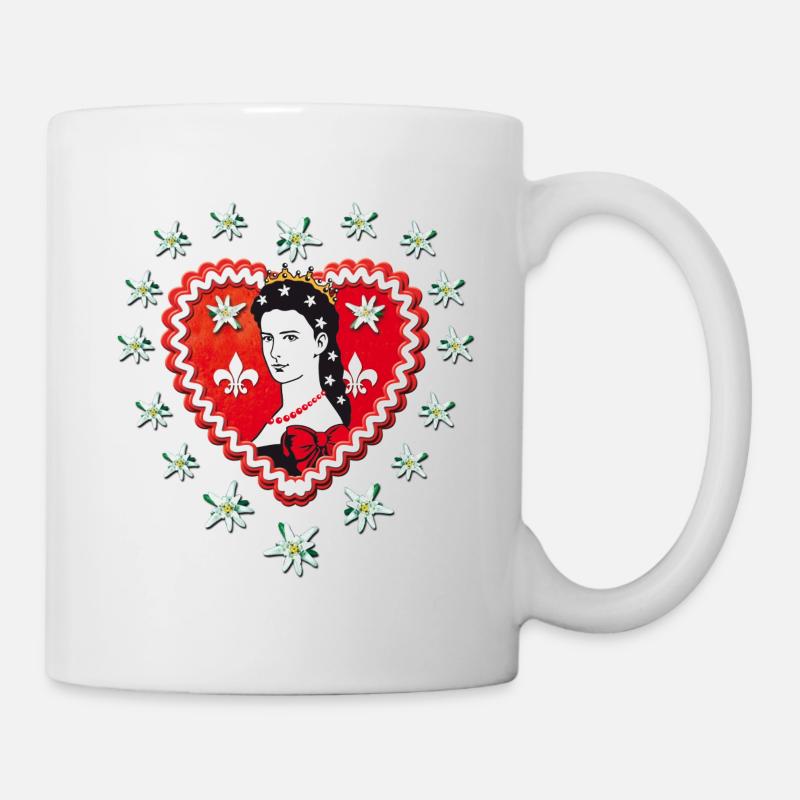 Lebkuchenherz schöne Kaiserin Elisabeth Porträt 63 - Tasse - Weiß