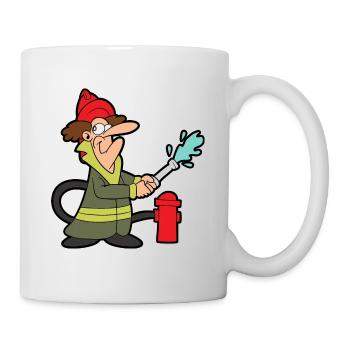 Firefighter Fire Department Fire Brand Hydrant 112 - Mug - white - Right
