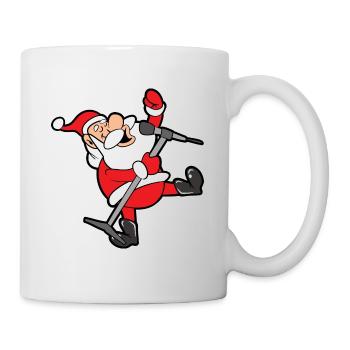 Lustiger Weihnachtsmann Santa Claus Weihnachten - Tasse - Weiß - Rechts