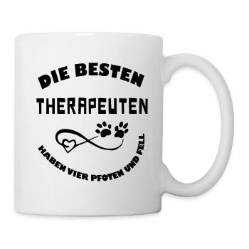 The best therapists have four paws and fell - Mug - white - Right
